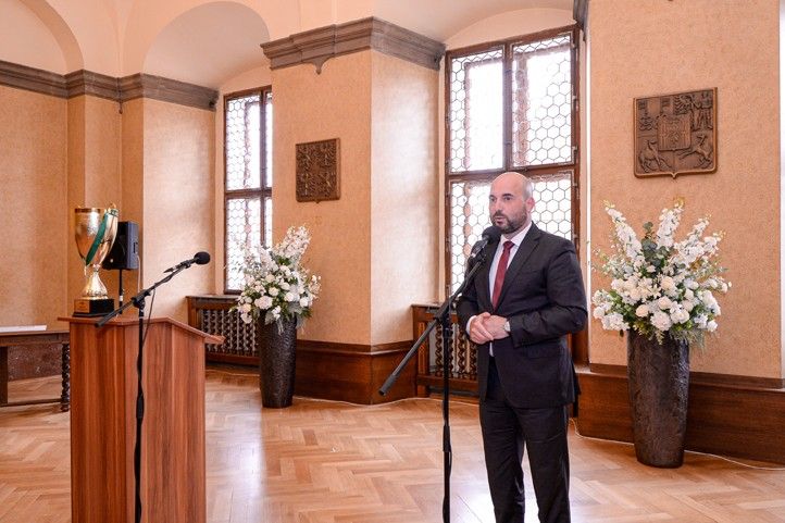 Přijetí na plzeňské radnici (fotografie: M. Pecuch) 260519_Hazena_Talent_1